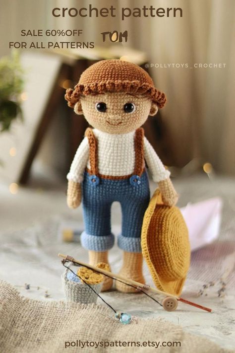 Crochet pattern in English #weamiguru #crochettoys #crochetpattern #crochetpatterns #amigurumicrochet #amigurumipatterns #amigurumidesign #amigurumitoys #crochetdoll #amigurumi #amigurumidoll #doll #crochetdolls #crochetdollpattern Doll Crochet Pattern, Boys Pattern, Crochet Mouse, Pattern Doll, Basic Crochet, Crochet Lessons, Adorable Crochet, Toy Crochet, Crochet Pattern Amigurumi