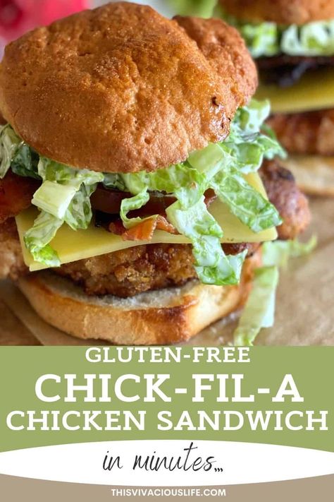 Healthy Chicken Sandwich Recipes, Gluten Free Fried Chicken, Chick Fil A Sandwich, Gluten Free Hamburger, Gluten Free Burger, Crispy Chicken Burgers, Chicken Sandwich Recipe, Gluten Free Sandwiches, Spicy Chicken Sandwiches