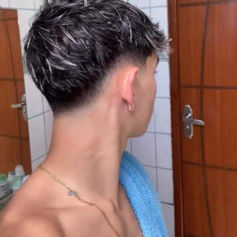 Slick Back Drop Fade, M Design Haircut, V Taper Fade, Burst Fade With V, Burst Fade V Cut, Low Burst Fade Mullet, Drop Fade Haircut Men, Low Taper Fade Haircut Straight Hair, Burst Fade Straight Hair