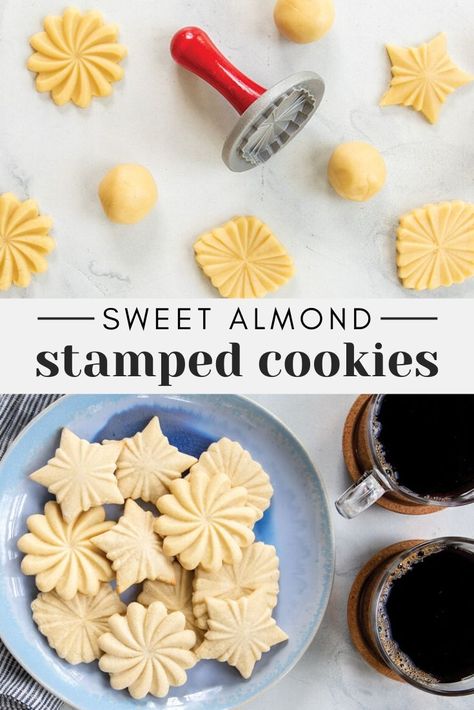 Beautiful Cookies Easy, Cookie Stamps Recipe, Nordic Ware Cookie Stamps, Stamped Christmas Cookies Recipe, Cookie Dough For Stamped Cookies, Mold Cookies Recipe, Cookie Stamp Recipes, Stamped Cookie Recipes, How To Use A Cookie Stamp