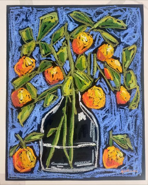 Here’s an oldie but goodie that I just added to my Etsy Sop. Filled with fun marks and vibrant colors. This would look great with a black mat and wood toned frame. 🖼️🍊 Tangerines Mungyo Oil Pastels on paper 11x14 Blue Still Life, Oil Pastel Crayons, Using Oil Pastels, Markers Drawing Ideas, Oil Pastels Painting, Pastel Crayons, Pastel Poster, Pastel Artwork, Oil Pastel Paintings