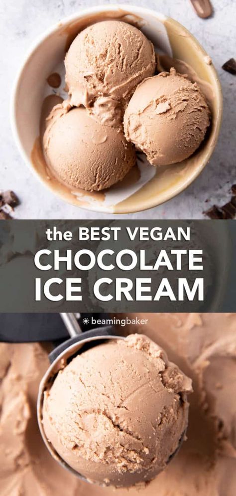 Vegan Chocolate Ice Cream Recipe, Vegan Chocolate Ice Cream, Vegan Chocolate Frosting, Paleo Ice Cream, Chocolate Ice Cream Recipe, Vegan Ice Cream Recipe, Vegan Frosting, Vegan Pantry, Dairy Free Ice Cream