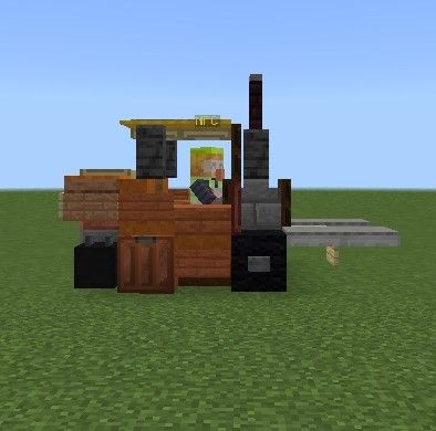 Minecraft Shop Front Ideas, Minecraft Oil Rig Base, Minecraft Forklift, Minecraft Shipping Container, Minecraft Dumpster, Minecraft Wheelbarrow, Minecraft Motorcycle, Industrial Minecraft Builds, Minecraft Diner