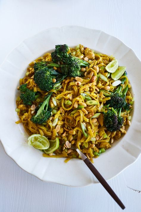 Ten Turmeric Boosted Recipes + Giveway | 101 Cookbooks Pad Thai Vegetarian, Vegetarian Fish Sauce, Vegetarian Fish, Noodles Vegetarian, Dried Rice, Vegetarian Thai Recipes, Vegetarian Noodles, 101 Cookbooks, Vegetarian Thai