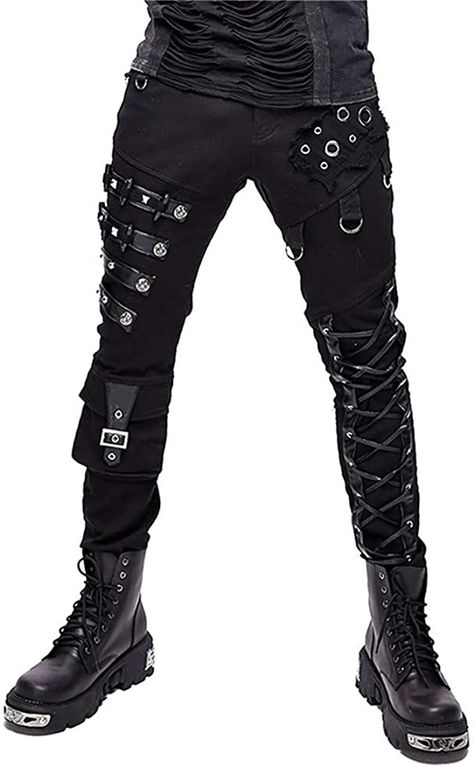 Punk Clothes Men, Gothic Outfits Men, Rockstar Outfit Men, Alternative Fashion Diy, Mens Punk Fashion, Goth Outfits Men, Goth Fashion Men, Gothic Fashion Men, Steampunk Men Clothing