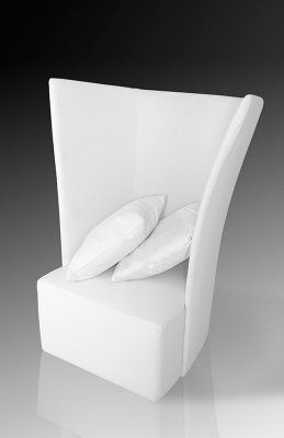 Modern High Back White Leather Leisure Chair Modern White Leather Bag, Modern White Bags With Leather Handles, White Leather Accent Chair, White Leather Office Chair Modern, White Lesther Sofa, Leather Daybed, Reclining Chairs, House White, Canopy Bedroom