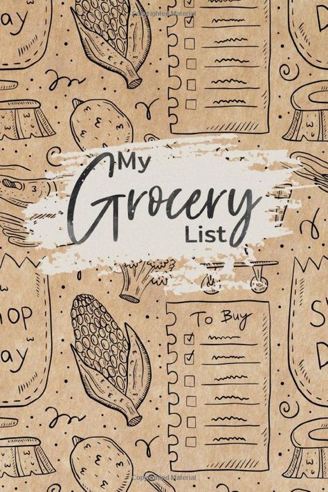 Grocery Shopping List Aesthetic, Grocery Wallpaper, Grocery List Template Aesthetic, Shopping List Aesthetic, Grocery List Design, Pantry Grocery List, Grocery List Aesthetic, Journal Grocery List, Groceries List Template