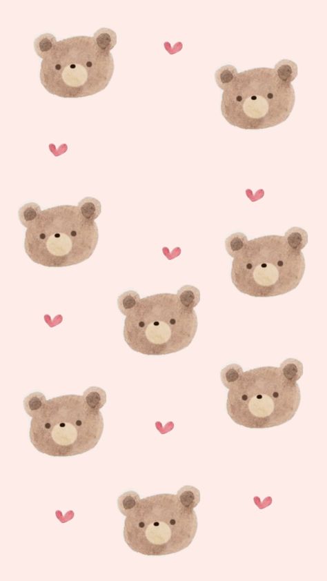 Girl Nursery Wallpaper, Plain Wallpaper Iphone, Teddy Bear Wallpaper, Pretty Wallpapers Tumblr, Art Exhibition Posters, Cute Backgrounds For Phones, Spring Wallpaper, Cute Paintings, Preppy Wallpaper