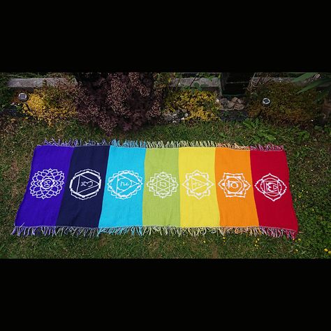 Ravelry: Chakra Rainbow Throw pattern by Sarka Baran Happiness And Peace, Chakra Symbols, Mosaic Crochet, Symbol Design, Dk Yarn, Crochet Techniques, Stuff To Do, Everyday Life, Reiki