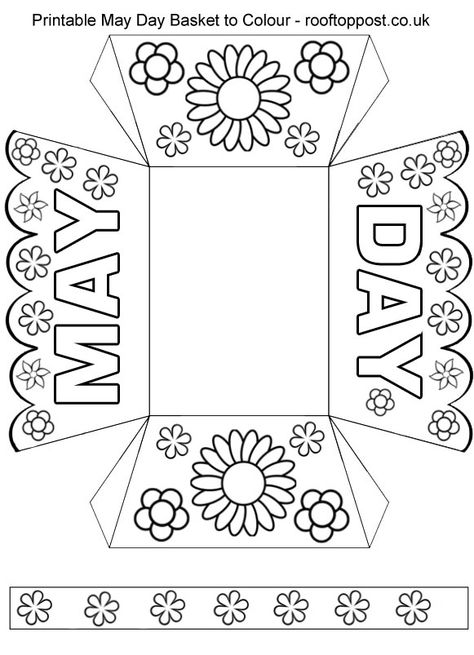 May Coloring Pages, Basket Printable, Basket Template, May Baskets, May Day Baskets, Letter Writing Template, Welcome To Kindergarten, Farewell Cards, Shark Coloring Pages