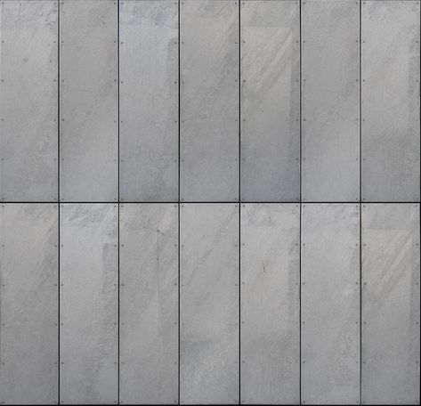 galvanized steel panels seamless texture Cladding Texture, Zinc Cladding, Exterior Materials, Steel Cladding, Facade Panel, Metal Facade, Architectural Materials, Texture Metal, Facade Cladding