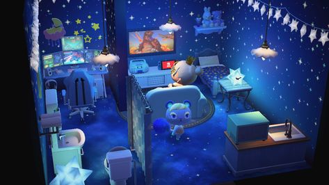 Acnh Star Themed Room, Acnh Celeste House, Acnh Judy House, Ione House Ideas Acnh, Acnh Julian House, Acnh Ione House, Ione Acnh, House Star, Animal Crossing 3ds