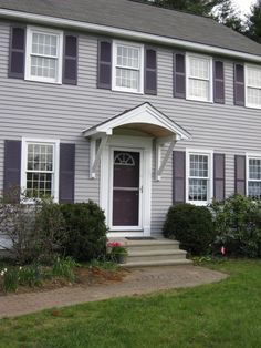 Colonial House Front Door, Colonial Front Door Ideas, Colonial Front Door, Front Door Overhang, Awning Over Door, Porch Overhang, Front Door Awning, Door Overhang, Front Door Canopy