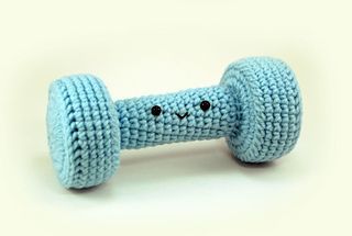 Celina Lane's Amigurumi Dumbbells Pattern Dumbell Crochet Pattern, Crochet Weights, Crochet Dumbbell, Yarn Tutorials, Crochet Baby Projects, Pet Sweaters, Knit Toys, Crochet Toys Free, Crochet For Boys