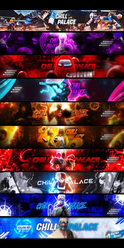 Banners For Youtube, Banner Twitch, Youtube Channel Name Ideas, Youtube Names, Twitch Banner, Youtube Cover, Youtube Banner Backgrounds, Logo Game, Youtube Banner Design