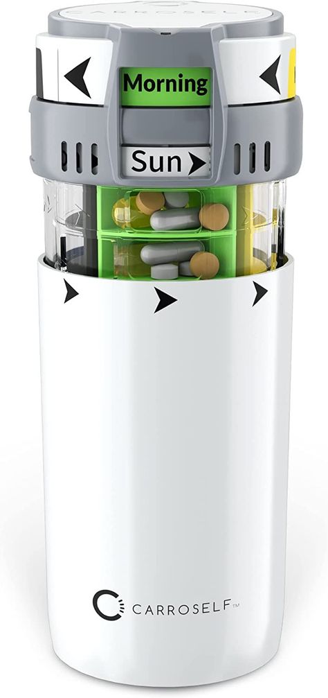 Medication Dispenser, Medicine Dispenser, Medication Organization, Pill Dispenser, Pill Holder, Medicine Storage, Arrow Print, Pill Organizer, Pill Case