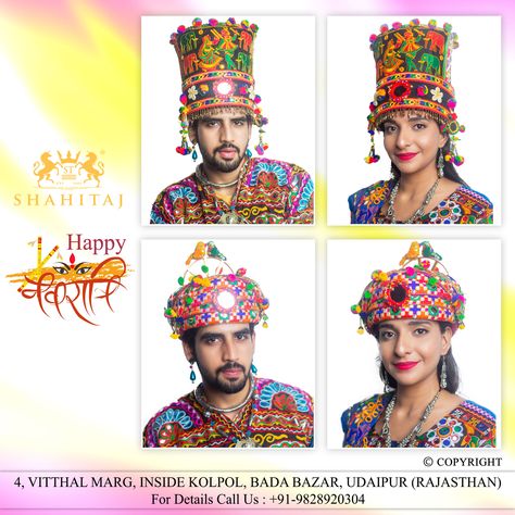 S H A H I T A J Designer Gujarati Kathiyawadi Navratri Garba Dandiya Pagdi Safa or Turban. Best collection for your ceremonies and events. Visit our website ShahiTaj.in or call us at +919828920304 for business enquiries. #turban #pagdi #safa #turbanswag #gujarati #garba #dandiya #navratri #ethnicwear #ethnicfashion #ethniccollection #couture #garbaclothes #dandiyaclothes #dandiyadress #garbadress #dandiyaraas #garbaraas #turbans #turbanstyle #fashion #menswear #kidswear #womenswear Dandiya Outfit, Navratri Accessories, Gujarati Garba, Dandiya Raas, Dandiya Dress, Garba Dress, Fancy Attire, Jeans Crafts, Navratri Garba