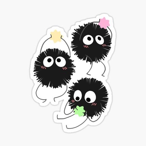 Aesthetic Ghibli Stickers, Anime Sticker Aesthetic, Cute Totoro Stickers, Cute Ghibli Stickers, Ghibli Studio Sticker, Asian Stickers Aesthetic, Redbubble Stickers Anime, Cute Stickers Ideas Drawing, Gibli Studio Stickers