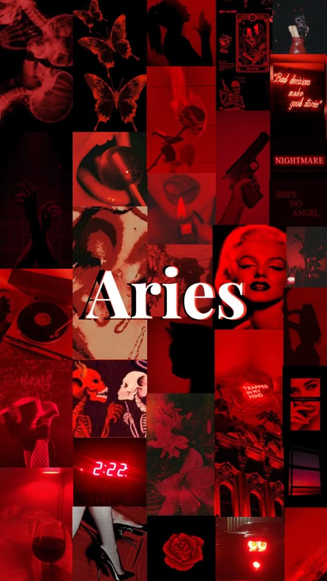 Aries Wallpaper, Zodiac Signs Colors, Arte Aries, Red Wallpapers, Aries Aesthetic, Preppy Wallpapers, Aries Baby, Aries Art, Aries Zodiac Facts