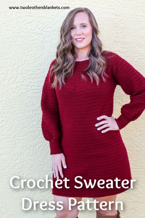 Sweater Dress Crochet Pattern, Christmas Crochet Clothes, Crochet Sweater Dress Pattern Free, Crochet Winter Dress, Crochet Sweater Dress Pattern, Crochet Winter Dresses, Sweater Dress Pattern, Prom Dress Pattern, Autumn Crochet