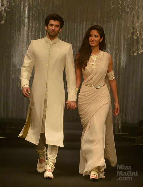 Katrina Kaif Outfits, Ivory Bangles, Brides Maid Dresses Blue, Couples Dress, Indian Wedding Clothes For Men, Roy Kapoor, Wedding Kurta For Men, Designer Sarees Wedding, Katrina Kaif Photo