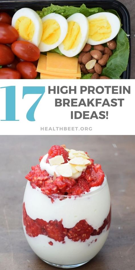 Looking for a high protein breakfast, that is also low in calories? These 17 high protein breakfast ideas are sure to fill you up! #healthymeals #healthybreakfast #mealideas #highprotein Breakfast For Work, Quick High Protein Breakfast, High Protein Breakfast Ideas, High Protein Diet Plan, Protein Breakfast Ideas, Low Carb Low Calorie, High Protein Pancakes, Protein Diet Plan, High Protein Breakfast Recipes