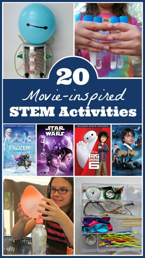 Kids will LOVE these STEM activities inspired by favorite kids movies like Harry Potter, Frozen, Star Wars and more!  Fun ideas for homeschool or classroom STEM projects! Stem Activities For Preschool, Movies Like Harry Potter, Homeschool Stem, Stem Activities For Kids, Space Activities For Kids, Stem Activities Preschool, Elementary Stem Activities, Summer Stem, Disney Activities