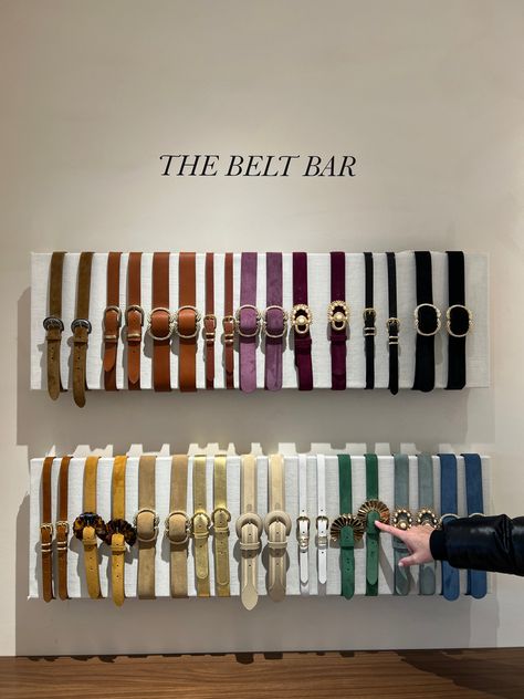 How To Display Belts In A Boutique, Belt Shop Display, Belt Display Ideas, Belt Display Retail, Belt Store, Belt Display, Marketing Photos, Belt Tying, Belt Shop