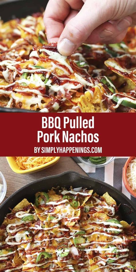 Leftover Pulled Pork Recipes, Pulled Pork Nachos Recipe, Pork Nachos Recipe, Pulled Pork Leftover Recipes, Leftover Pulled Pork, Bbq Pulled Pork Recipe, Pulled Pork Nachos, Nachos Recipe Easy, Sliced Onion