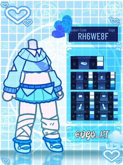 credit to @dgb Fits Skirt, Fashion Design Software, Gacha Club Clothes, Gacha Hacks, Kawaii Outfit Ideas, Gacha Club Outfit Ideas, Outfit Gacha, Life Code, Gacha Outfit Ideas