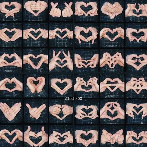 Hand Tricks, Heart Shaped Hands, Goth Wallpaper, Hand Photo, Heart Hands, Heart Sign, Cuban Link, Drawing Base, Drawing Tips