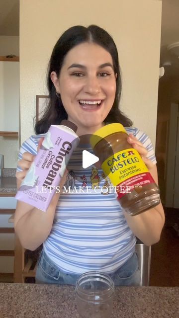 Jordan on Instagram: "My favorite time, coffee time! Hopefully this answers all the questions and you can start saving $$$ on your coffee at home :) 
.
.
.
.
.
#cafebustelo #chobani #chobanicreamer #momof2 #onabudget #coffeeonabudget #coffeeathome #coffee" Chobani Coffee Creamer Recipe, Cafe Bustelo Recipe, Coffee Add Ins, Chobani Creamer, Coffee Recipes At Home, Bustelo Coffee, Cafe Bustelo, Iced Coffee Protein Shake, Ice Caramel Macchiato