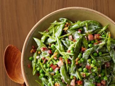 Peas With Pancetta, Lemon Spinach, Zucchini Rounds, Easter Dinner Menus, Easter Sides, Pancetta Recipes, Easter Side Dishes, Spring Peas, Easter Menu