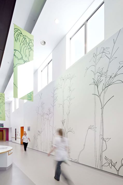 Hospital Wallpaper, Hospital Wall Design, Hospital Graphics, Hospital Mural, Hospital Mural Wall Art, Hospital Wall Graphics, Maternity Hospital Design, Wall Graphics For Hospital, Pediatric Hospital Interior