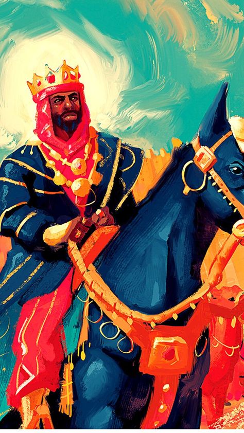 Mansa Musa - Richest Man Who Ever Lived Mansa Musa Wallpaper, Mansa Musa Art, Augustus Caesar, Mansa Musa, African Kings, African King, Emperor Augustus, Hajj Pilgrimage, Super Street Fighter