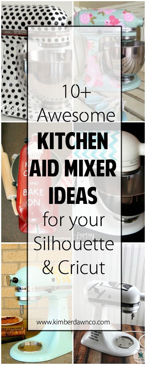 10+ Awesome Kitchen Aid Mixer Ideas | www.kimberdawnco.com Kitchenaid Mixer Decor Ideas, Red Kitchenaid Mixer, Kitchen Aid Decals, Mixer Vinyl, Kitchen Aide, Kitchenaid Mixer, Kitchenaid Stand Mixer, Kitschy Kitchen, Silhouette Tutorials