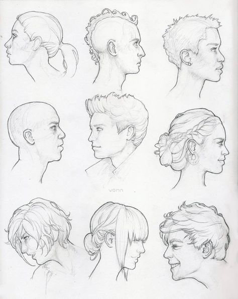 Face Side View Drawing, Side Face Drawing, Side View Of Face, Drawing Proportions, Side View Drawing, Profile Drawing, Tree Drawings Pencil, Face Drawing Reference, Drawing Heads