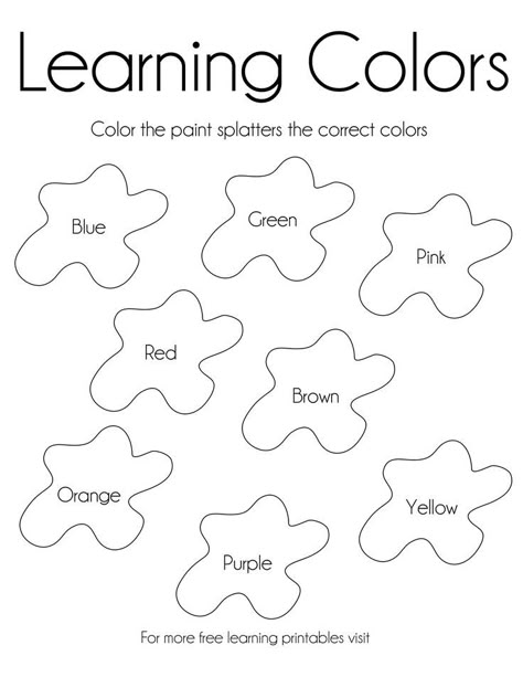 Worksheets For 2 Yrs Old, Colors Worksheet, Homework Binder, Preschool Activity Sheets, Preschool Activities Printable, Fun Worksheets For Kids, Homeschool Preschool Activities, Preschool Colors, Kids Worksheets Preschool