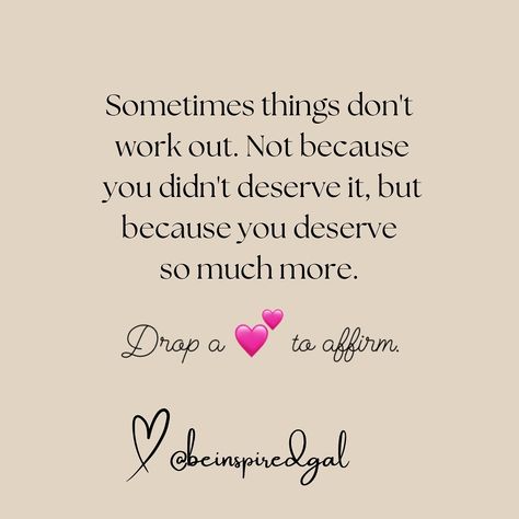 ✨Sometimes, things don’t work out as planned, not because you didn’t deserve the opportunity, but because life has something even better in store for you. 💫The setbacks you face might be guiding you towards a path that aligns more with your true potential and greater rewards.🙌 ✨So excited for you to be here. SHARE🫶🏼 this with a friend that needs an uplifting page and encouragement.🙏 💫Don’t forget to FOLLOW @beinspiredgal for more motivation and inspiration.✨ 💬Comment or DM me “💕”to get m... Women Empowerment Quotes, Quotes Inspirational Positive, Girl Boss Quotes, Empowerment Quotes, Millionaire Mindset, Be Your Own Boss, Business Quotes, Positive Mindset, Relatable Quotes