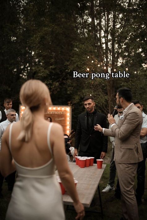 Beer Man At Wedding, Wedding Beer Olympics, Beer Boy Wedding, Frat Wedding, Wedding Keg, Ceremony Ideas Wedding, Wedding Beer Pong, Ruins Wedding, Hops Wedding