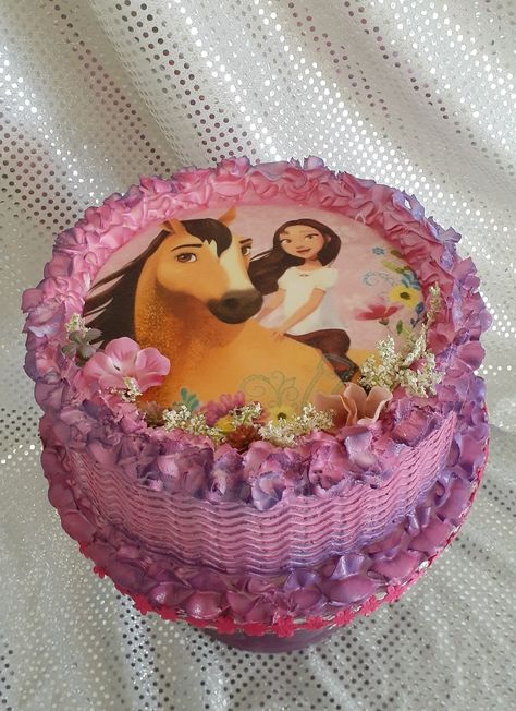 Spirit Horse Cake 🐴 Spirit Untamed Birthday Cake, Spirit Horse Cake Ideas, Spirit Cake Ideas, Spirit Cakes Horse, Spirit Riding Free Birthday Cake, Spirit Horse Cake, Spirit Birthday Cake, Spirit Cake, Spirit Birthday