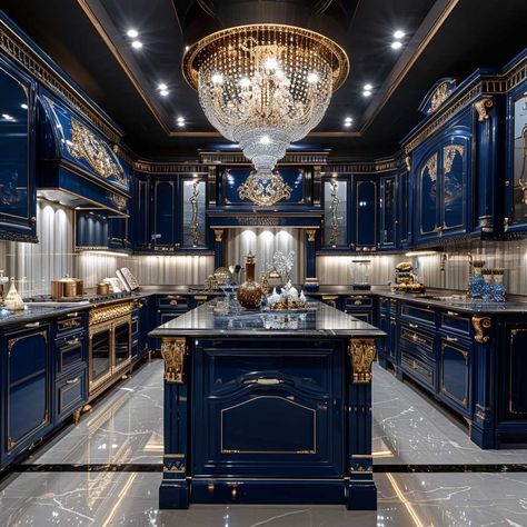 10+ Hollywood Regency Blue Kitchen Cabinets for a Touch of Old-School Glamour • 333+ Inspiring Lifestyle Ideas Blue Kitchen Cabinets Ideas, Columns Decor, Kitchen Cabinets Ideas, Blue Kitchen Cabinets, Cabinets Ideas, Japanese Zen, Plywood Panels, Hollywood Regency Style, Wood Windows