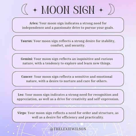 Here’s my graph for the meaning behind the Moon sign in your chart. Look for the Moon glyph in your chart and then look for what zodiac sign is right next to it. Swipe 👉🏾 to find out what it means about yourself and be sure to [SAVE] this post for when you’re reading your own chart! •Visit thelexiewilson.as.me to book a session with me• #birthchartreading #birthchartreadings #natalchart #ariesseason #moonsigns #firemoon Moon Glyphs, Holly Hobby, Aries Season, Care For Others, Astrology Facts, Moon Signs, Natal Charts, Birth Chart, New Things To Learn