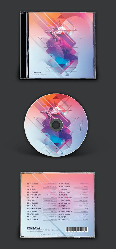 Future Club CD Cover Template PSD Album Cover Tracklist Design, Dvd Cover Template, Cd Template, Cd Cover Template, Cd Album Covers, Cd Cover Design, Cd Design, Dvd Cover, Music Label