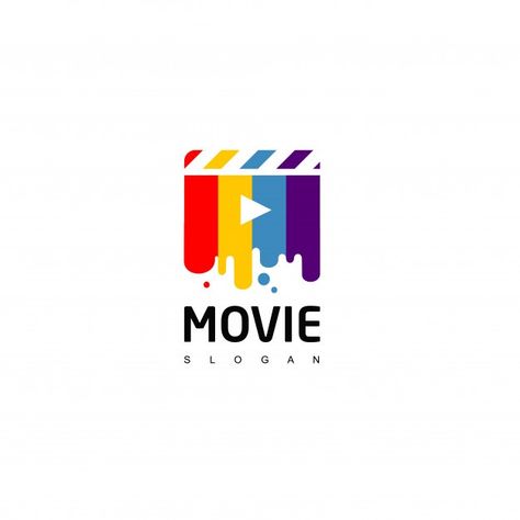 Film Company Logo, Film Directing, Colorful Movie, Logo Technology, Camera Logos Design, Movie Logo Design, Movie Logo, Film Logo, Design Studio Logo