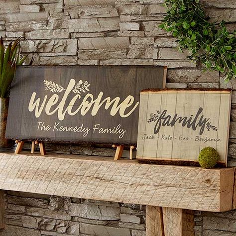 18276 - Cozy Home Personalized Basswood Planks Distressed Walls, Personalized Wooden Signs, Personalized Wood Signs, Painted Wood Signs, Sign Ideas, Home Sign, Family Name Signs, Deck Ideas, Happy Fall Y'all