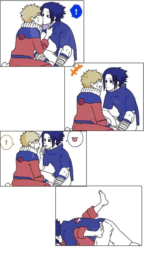 Sasuke And Naruto Love, Naruto And Sasuke Funny, Naruto And Sasuke Kiss, Black Cat Anime, Naruto Vs Sasuke, Sasuke X Naruto, Naruko Uzumaki, Naruto Sasuke Sakura, Naruto Comic