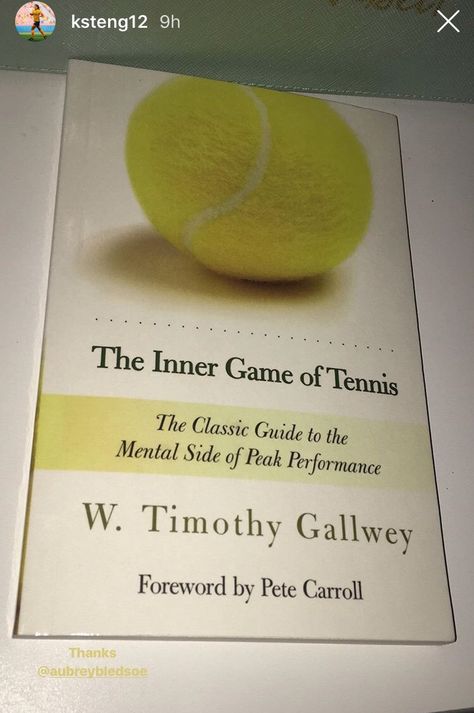 Katie Stengel || The Inner Game of Tennis (W. Timothy Gallwey) Inner Game Of Tennis, Pete Carroll, Tennis Ball, Peak Performance, Book Club, Tennis, Quick Saves