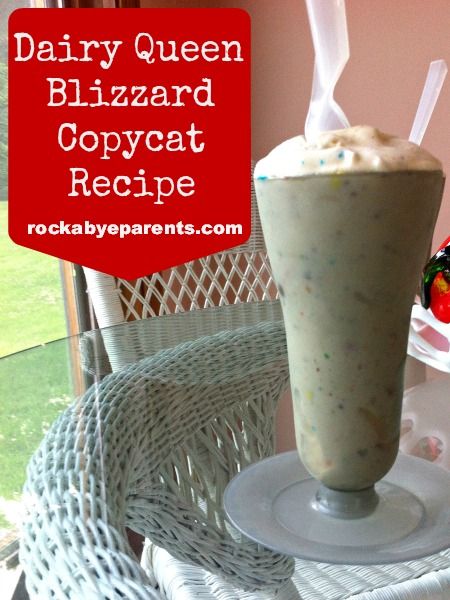 Dairy Queen Blizzard Copycat Recipe - rockabyeparents.com Homemade Blizzards, Blizzard Recipe, August Food, Dq Blizzard, Dairy Queen Blizzard, Frosty Recipe, Copy Cats, Ice Cream Cake Recipe, Dairy Free Dinner