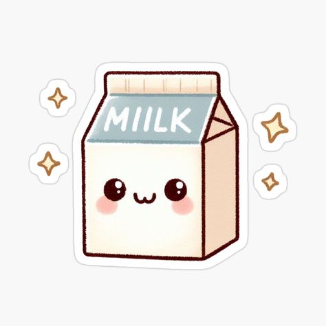 Get my art printed on awesome products. Support me at Redbubble #RBandME: https://www.redbubble.com/i/sticker/Cute-Milk-box-by-quellira254172/157873045.EJUG5?asc=u Milk Box Aesthetic, Atheistic Drawings, Milk Sticker, Cute Milk, Nice Tattoos, Bunny Cartoon, Box Sticker, Cute Bunny Cartoon, Milk Box